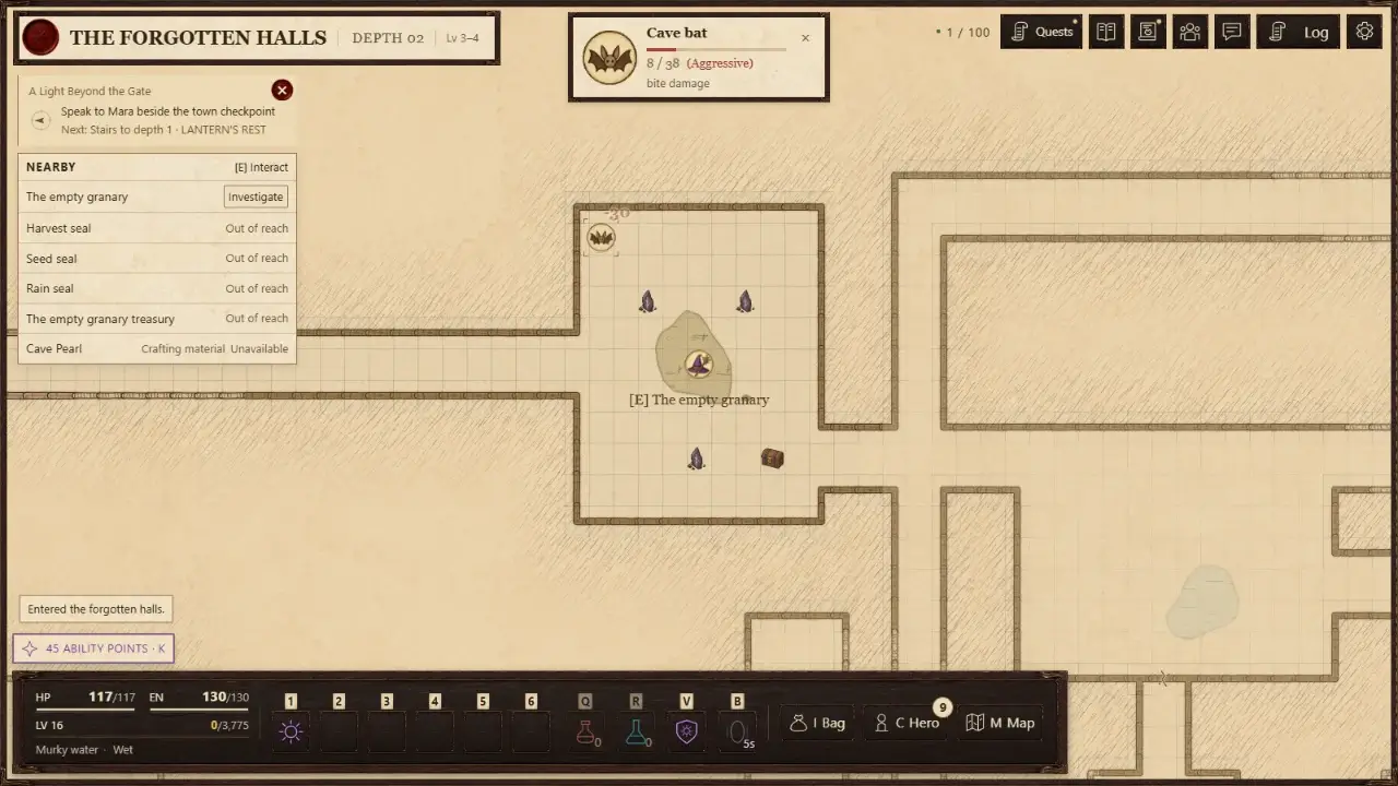 Stone corridors and rooms in the Forgotten Halls